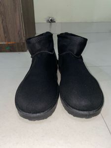 Truffle Collection Suede Fur Boots Ankle Length