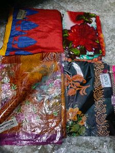 Assorted Printed Sarees pack of 4