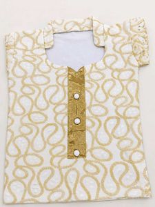 Elegant White &amp; Gold Kurta