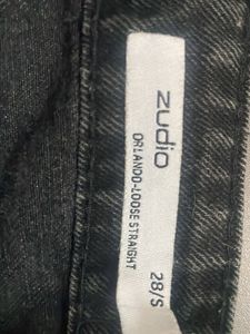 Wide Leg Black Denim Jeans
