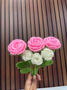 Crocheted Rose Bouquet