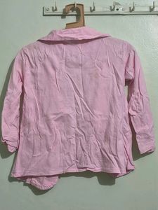 Chic Pink Linen Blend jacket
