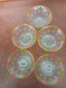 Glass Dessert small 5 & 1 big Bowls
