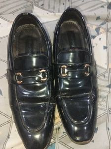 Shiny Black Loafers