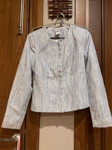 Elegant Blue Blazer Jacket