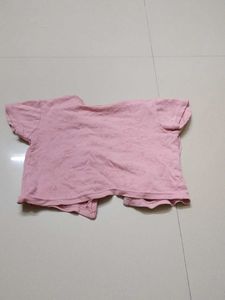 Pack of 2 Cute Baby Girl Pink Printed Onesie