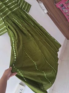 Elegant Green Ethnic Gown Frock Kurti mirror