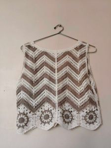 Boho Crochet Knit Sleeveless Vest