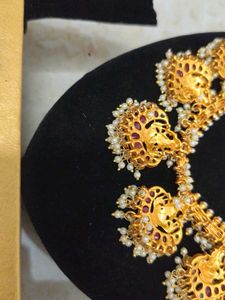 Traditional Lakshmi guttapusalu haram Earrings