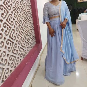 Elegant Blue Kurta Set with Dupatta