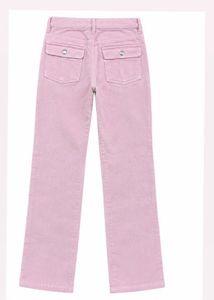Pink Corduroy low waist flare Pants