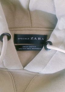ZARA Men's Beige Hoodie