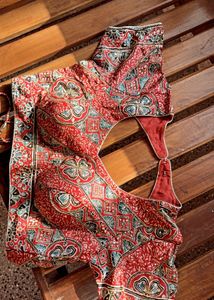 hand Embroidered pure modal Silk Saree