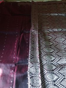 Burgundy Vintage saree