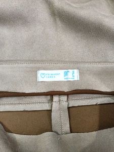 Tan Suede Mini Skirt Free Size Fir For 32 To 36