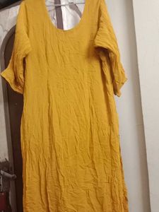 Yellow Embroidered Kurta