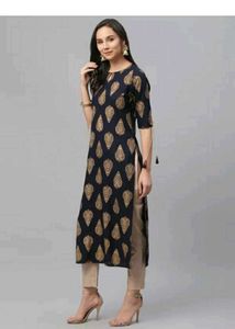 Libas Kurta Paisley Print Golden