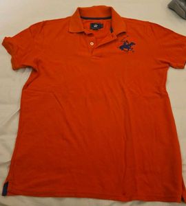 Orange Polo Shirt with Logo