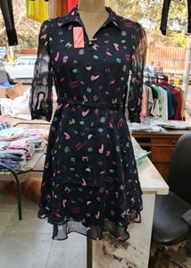 Cute Flamingo Print A-Line Dress