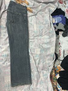 Washed Grey Dark Wash Jeans