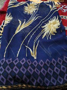 Elegant Blue &amp; Purple Saree