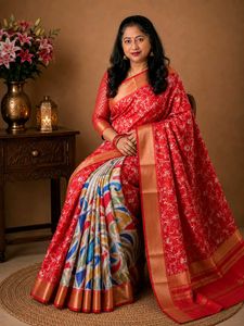 Vibrant Tussar Silk Saree