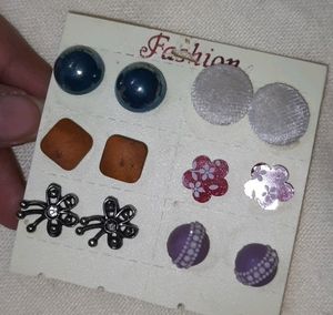 Women Stud Earings (Set Of 6)