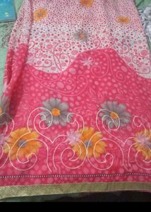 Beautiful Pink Saree with Blouse