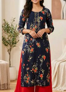 Stylish Floral Kurta with Palazzo Set