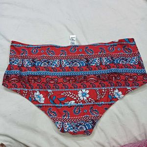 Stylish🥰 Red Paisley Bikini Bottom