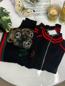 Designer Knit Sweater with Teddy Bear Embellishmen