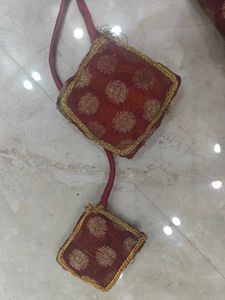 maroon anarkali with cream net dupatta