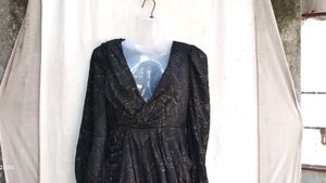 78209. Chic Black Embellished Mini Dress