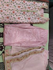 Pink Embroidered Kurta Set