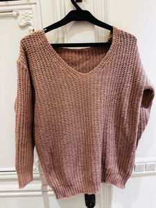 Sale - Cozy V-Neck Waffle Knit Sweater