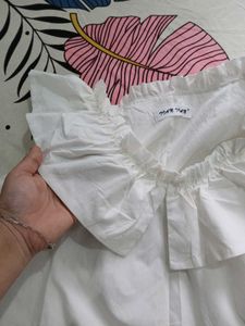 Korean XL Cotton Frill Top