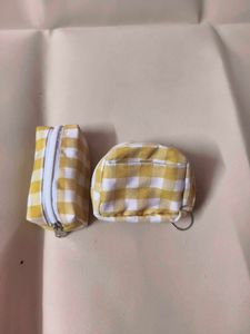 Cute Gingham Pouches (Set of 2)