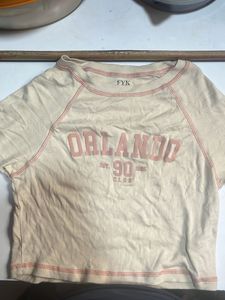 Crop Top with "Orlando Club" Graphic