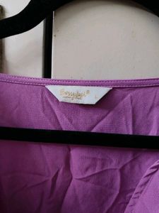 Purple Button-Down mini dress