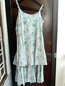 Floral Print Pleated Midi Dress