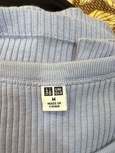 Ribbed Baby Blue Crop Top