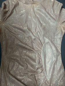 golden shimmer party dress