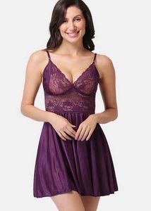 Purple Lace Trim Nightyy