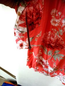 Vibrant Floral Print Long Sleeve Dress