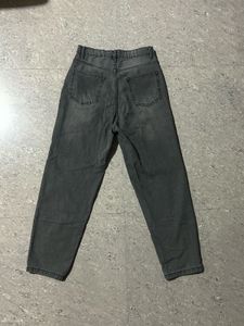 Zudio Charcoal Grey High Waist Mom Fit Jeans