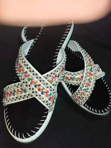 Embellished Dandiya Flat Sandals
