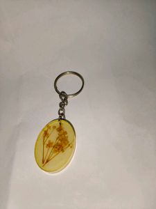 Resin Keychain with Dried Flowers
