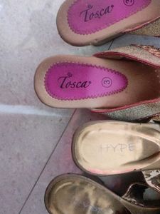 Golden/PinkWedges