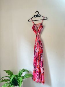 pretty cut out midi length dress