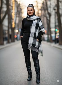 Black & White Scarf/ Stall